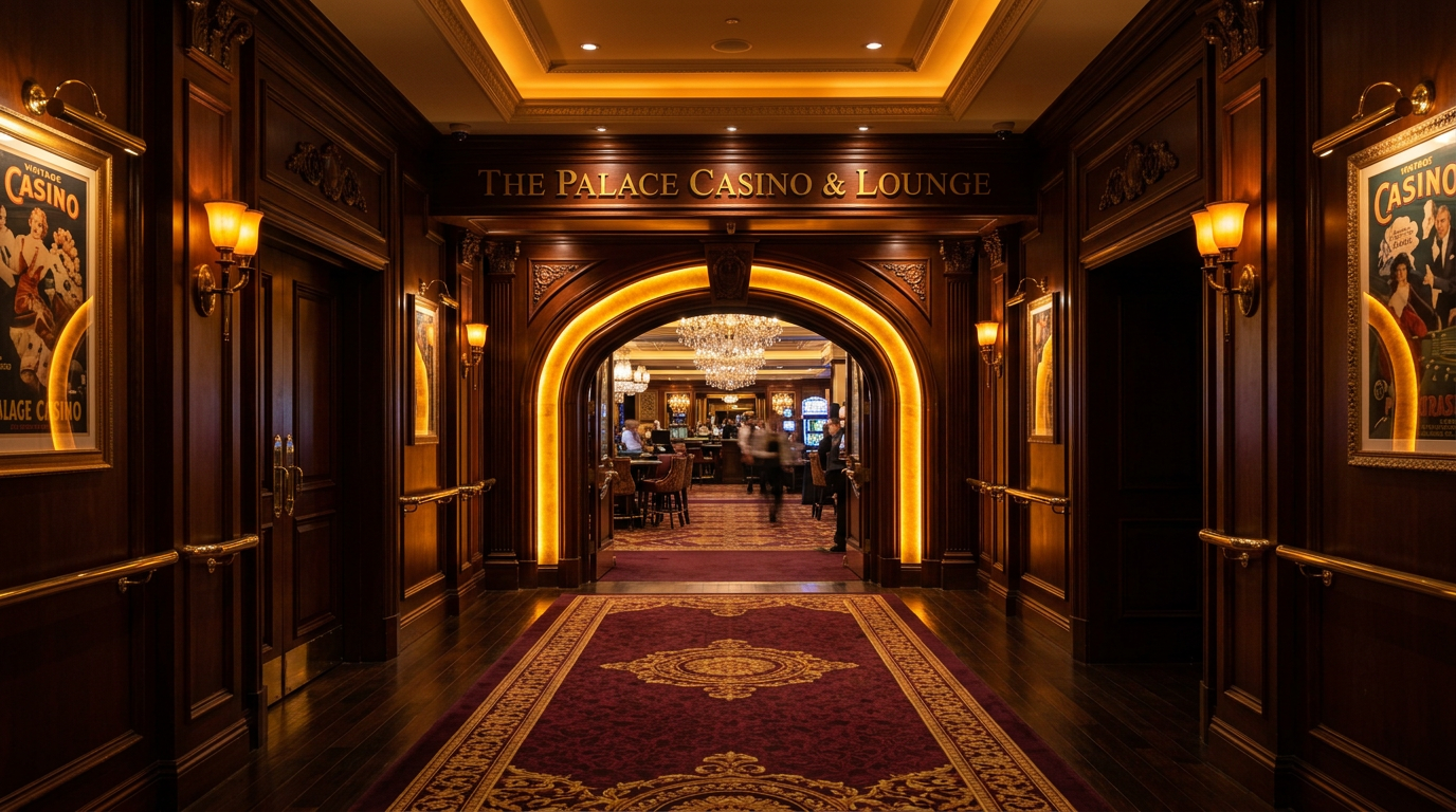 Entrance to the private casino at London Hotel
