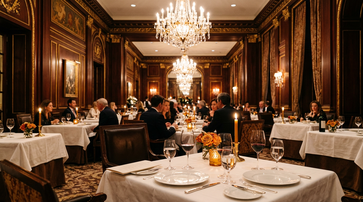 Fine dining at London Hotel